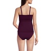 Lands’ End Women’s D-Cup Plunge Tankini Top(Dark Wine)