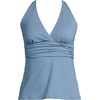 Lands’ End Women’s D-Cup Plunge Tankini Top(Dusk Sky)