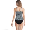Lands’ End Women’s D-Cup Plunge Tankini Top(Navy Mini Bloom Floral)