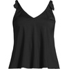 Lands’ End Women’s Flutter Tie Tankini Top(Black)