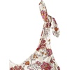 Lands’ End Women’s Flutter Tie Tankini Top(Egret White Ornate Floral)