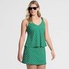 Lands’ End Women’s Flutter Tie Tankini Top(Green/Navy Geo Floral)