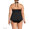 Lands’ End Women’s Halter Tankini Top(Black)