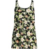 Lands’ End Women’s Mini Swim Dress(Hibiscus Floral/Black)