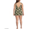 Lands’ End Women’s Mini Swim Dress(Hibiscus Floral/Black)