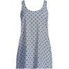 Lands’ End Women’s Mini Swim Dress(Lake Blue Geo Floral)