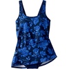 Lands’ End Women’s Mini Swim Dress(Navy Graphic Floral)