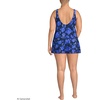 Lands’ End Women’s Mini Swim Dress(Navy Graphic Floral)