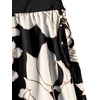 Lands’ End Women’s Mini Swim Skort(Black/Egret Lilies)