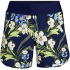 Lands’ End Women’s Sunshade UPF 50 5″ Board Shorts(Deep Sea/Blue Floral Tropic)