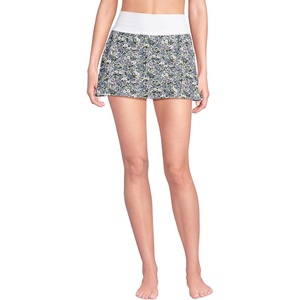 Lands’ End Women’s Mini Swim Skort(White/Lilac Multi Ditsy Floral)