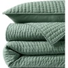 Lands’ End Seed Stitch Quilt King Black Slate(Lily Pad Green)