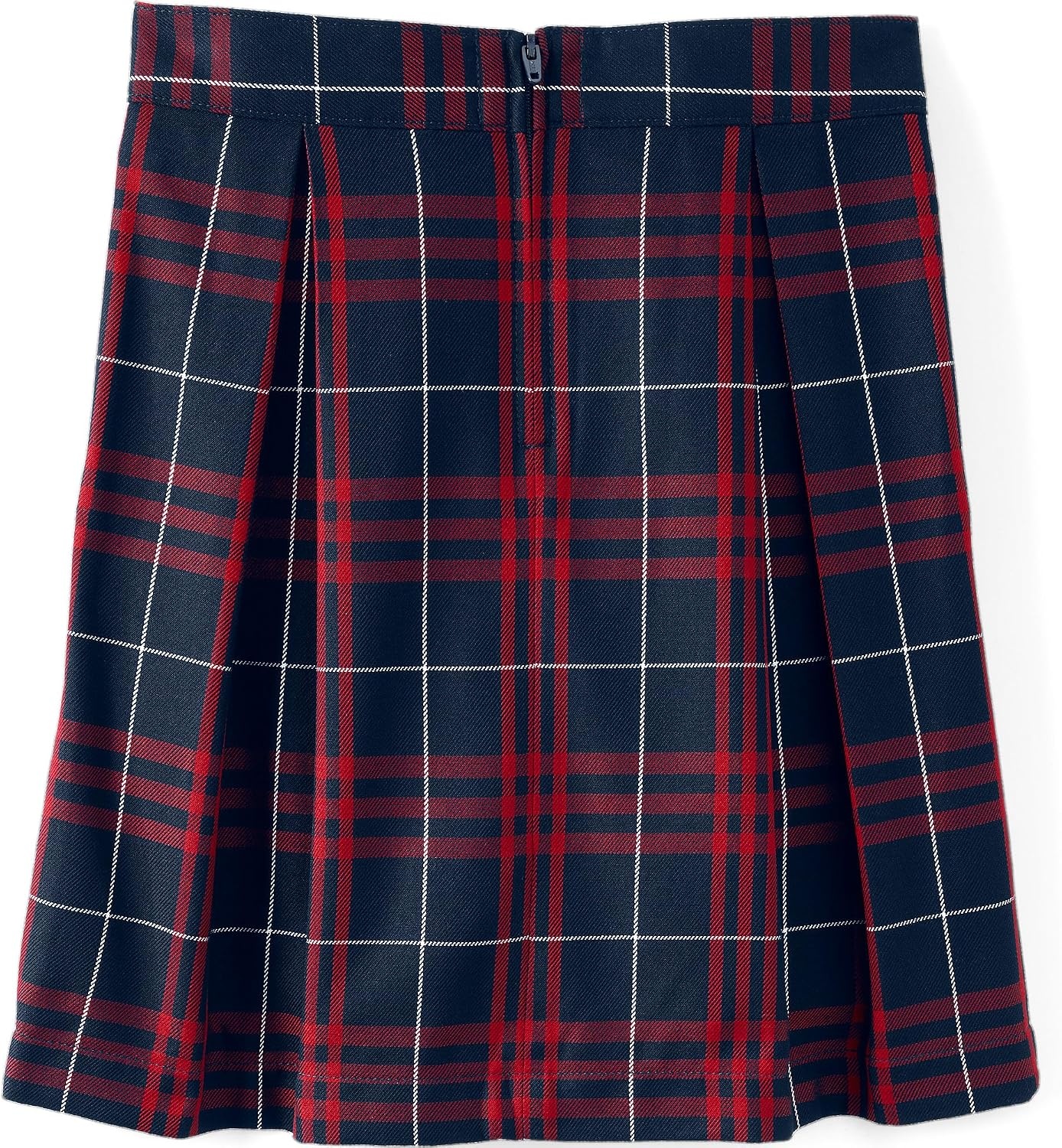 image:imageSchool Uniform Girls Plaid Skort Top of KneeClassic Navy Large Plaid