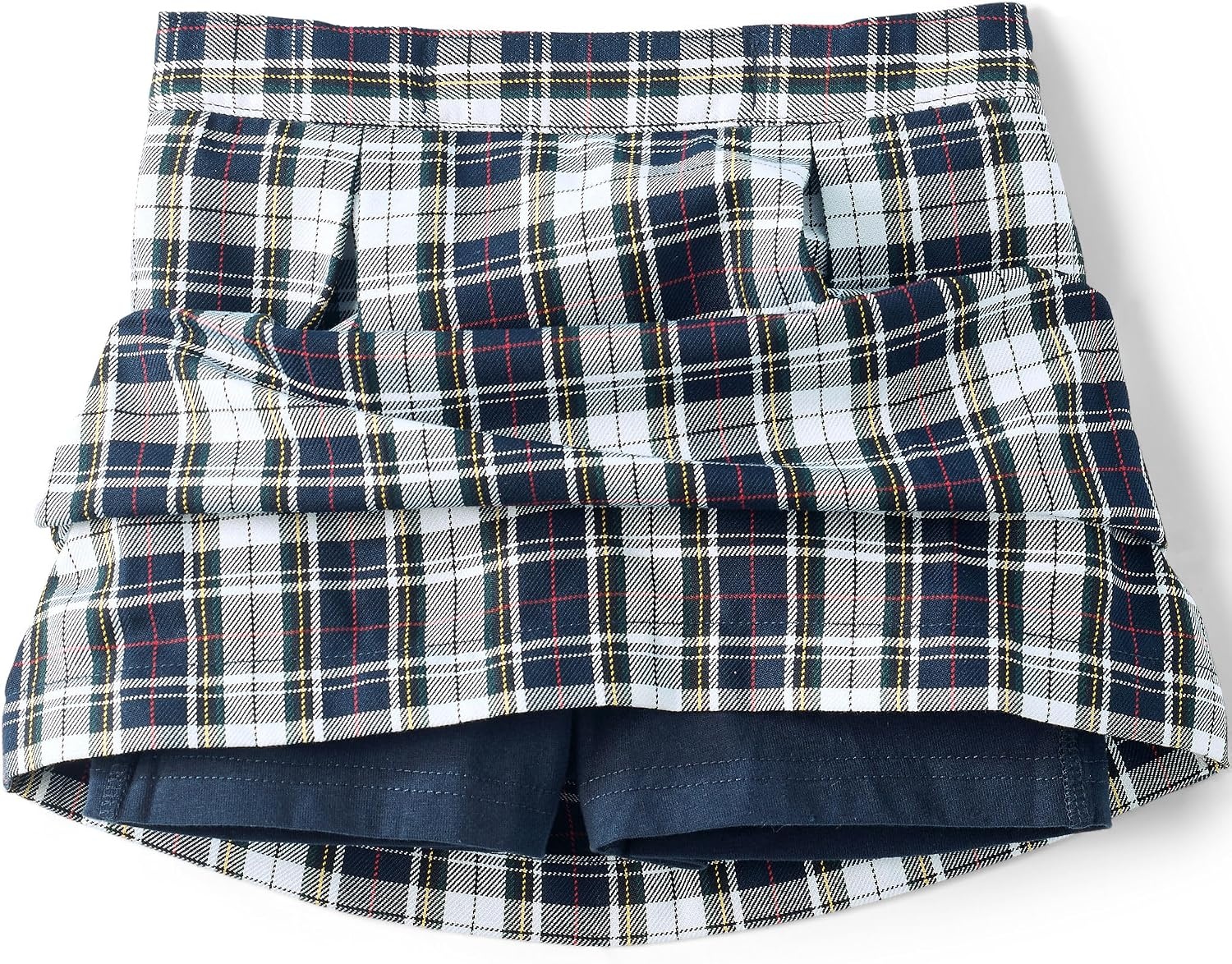 image:imageSchool Uniform Girls Plaid Skort Top of KneeClassic Navy Multi Plaid