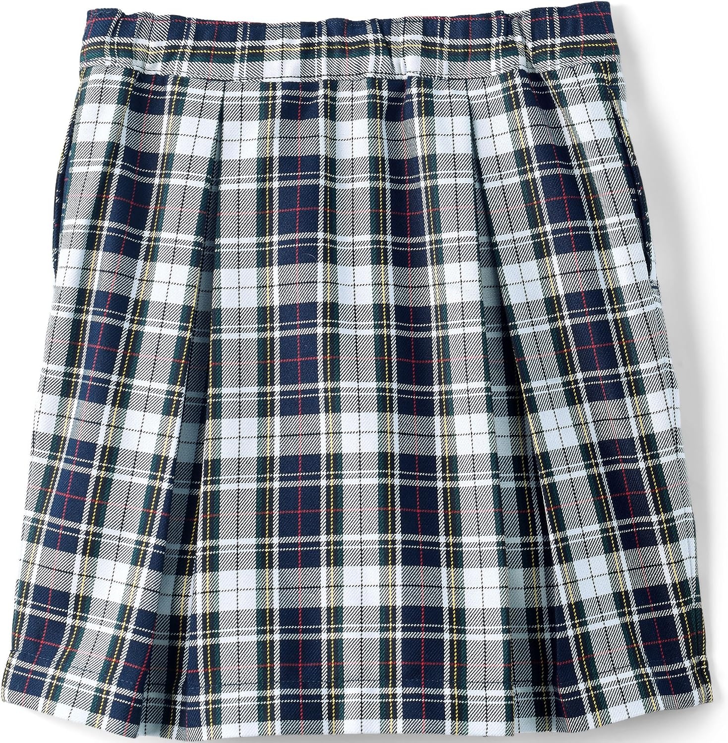 image:imageSchool Uniform Girls Plaid Skort Top of KneeClassic Navy Multi Plaid
