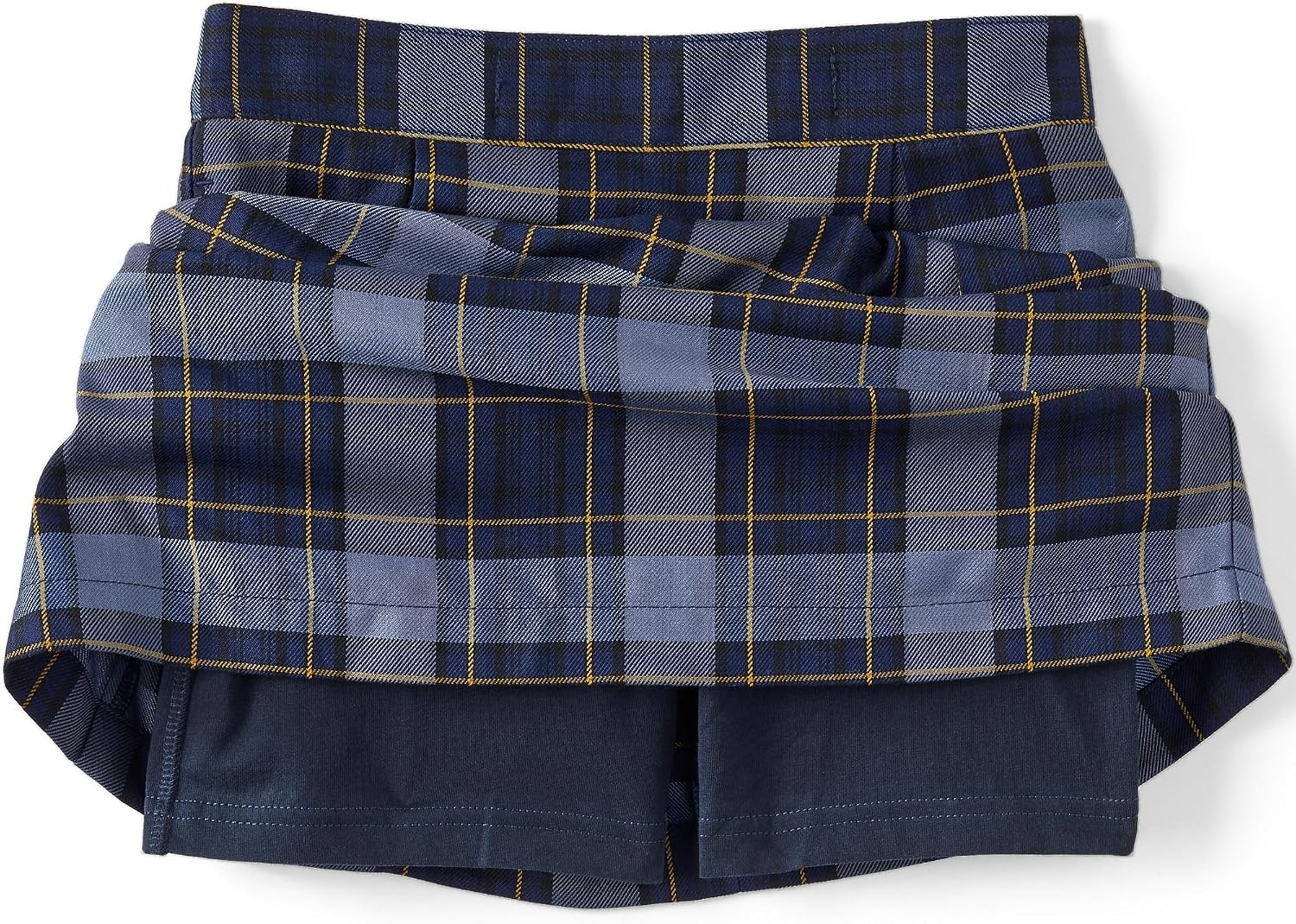 image:imageSchool Uniform Girls Plaid Skort Top of KneeClassic Navy Plaid