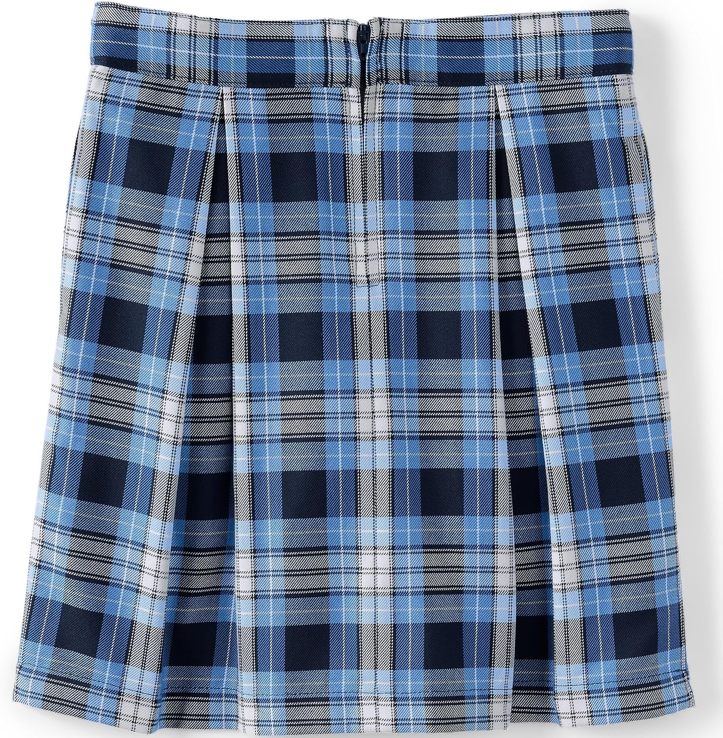 image:imageSchool Uniform Girls Plaid Skort Top of KneeClear Blue Plaid