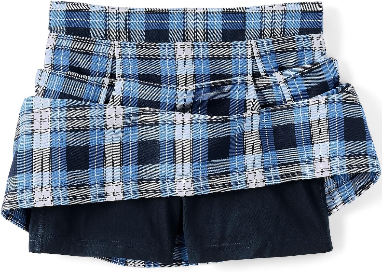 image:imageSchool Uniform Girls Plaid Skort Top of KneeClear Blue Plaid