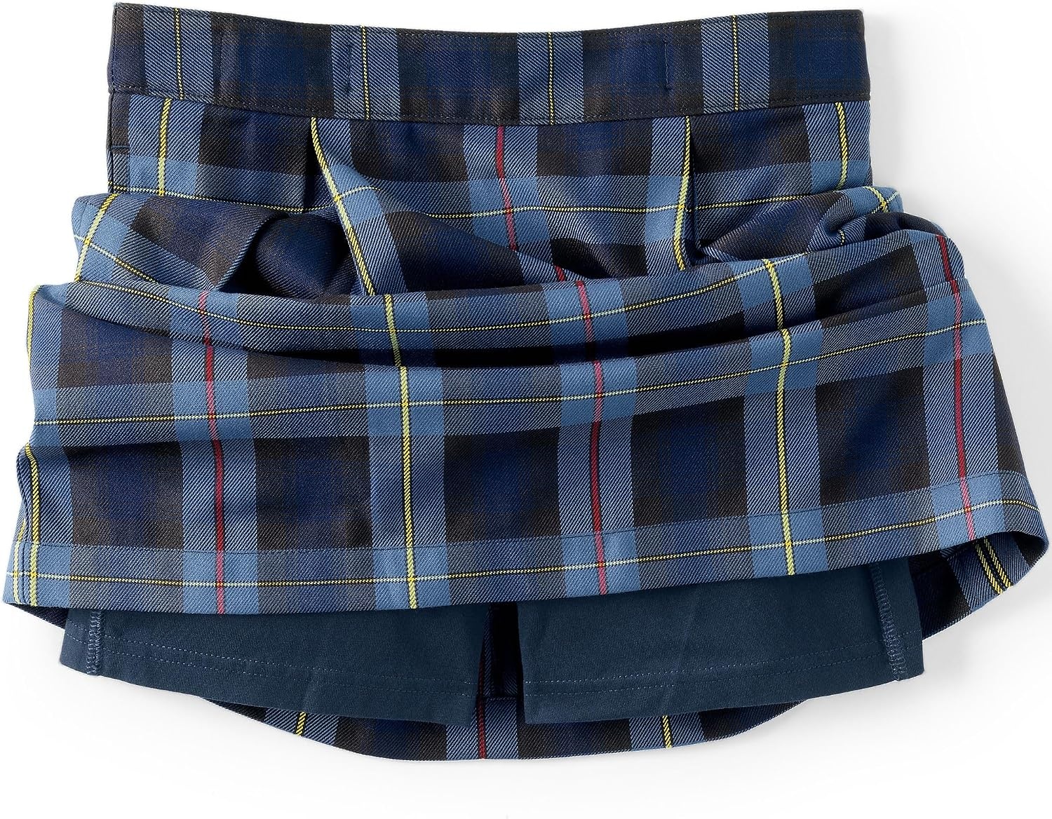 image:imageSchool Uniform Girls Plaid Skort Top of KneeFrench Blue Plaid