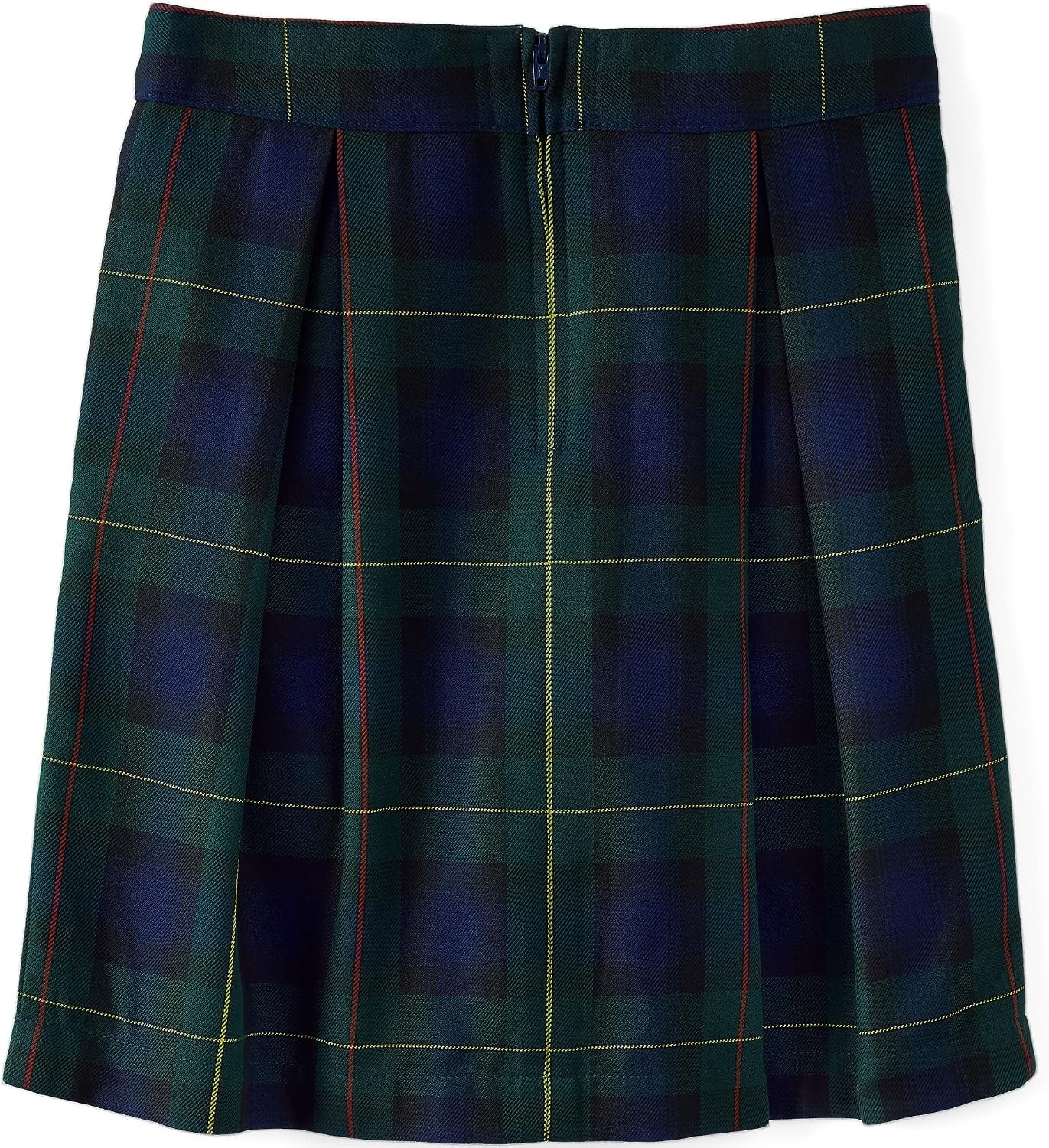 image:imageSchool Uniform Girls Plaid Skort Top of KneeHunterClassic Navy Plaid