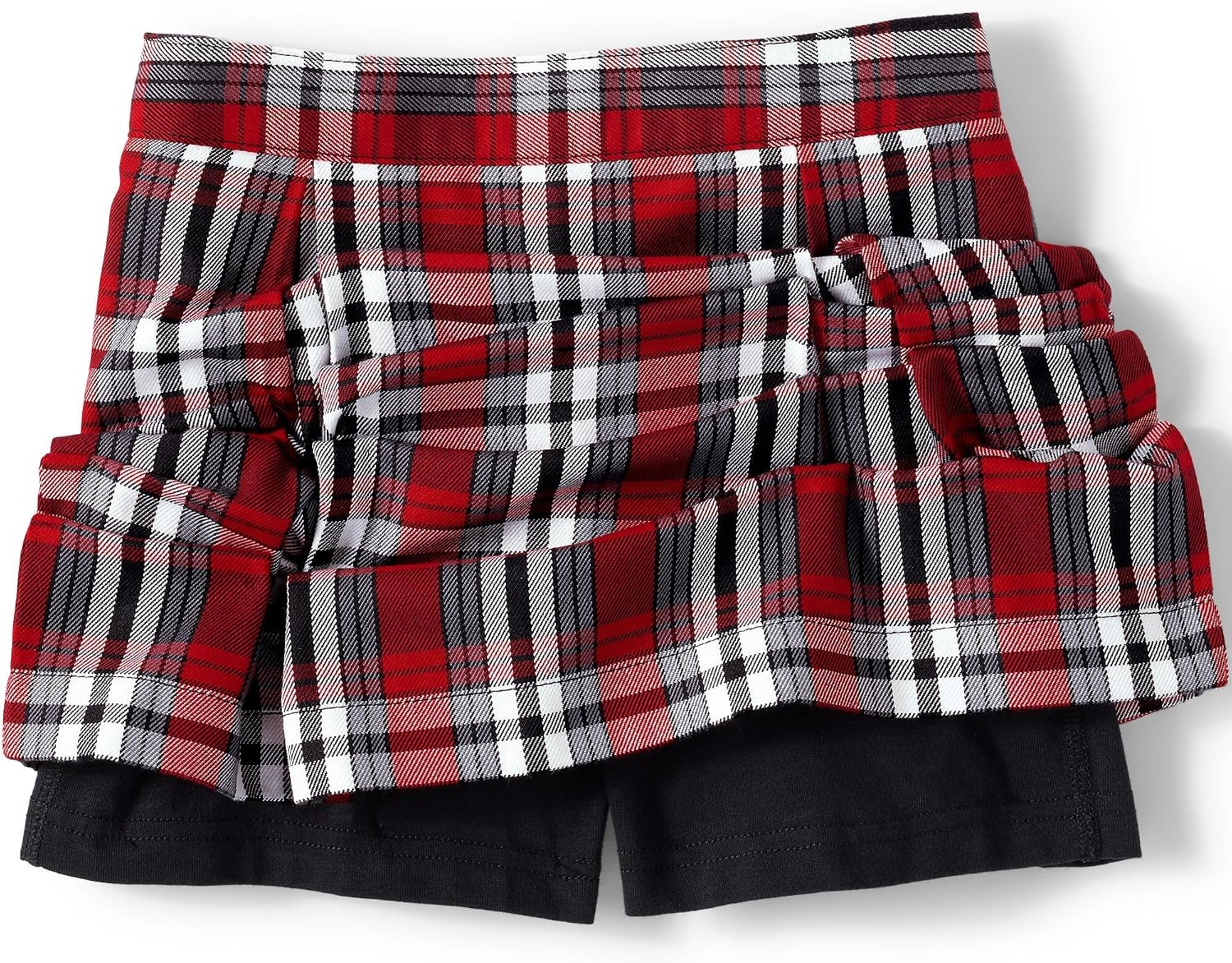 image:imageSchool Uniform Girls Plaid Skort Top of KneeRedGraphite Plaid