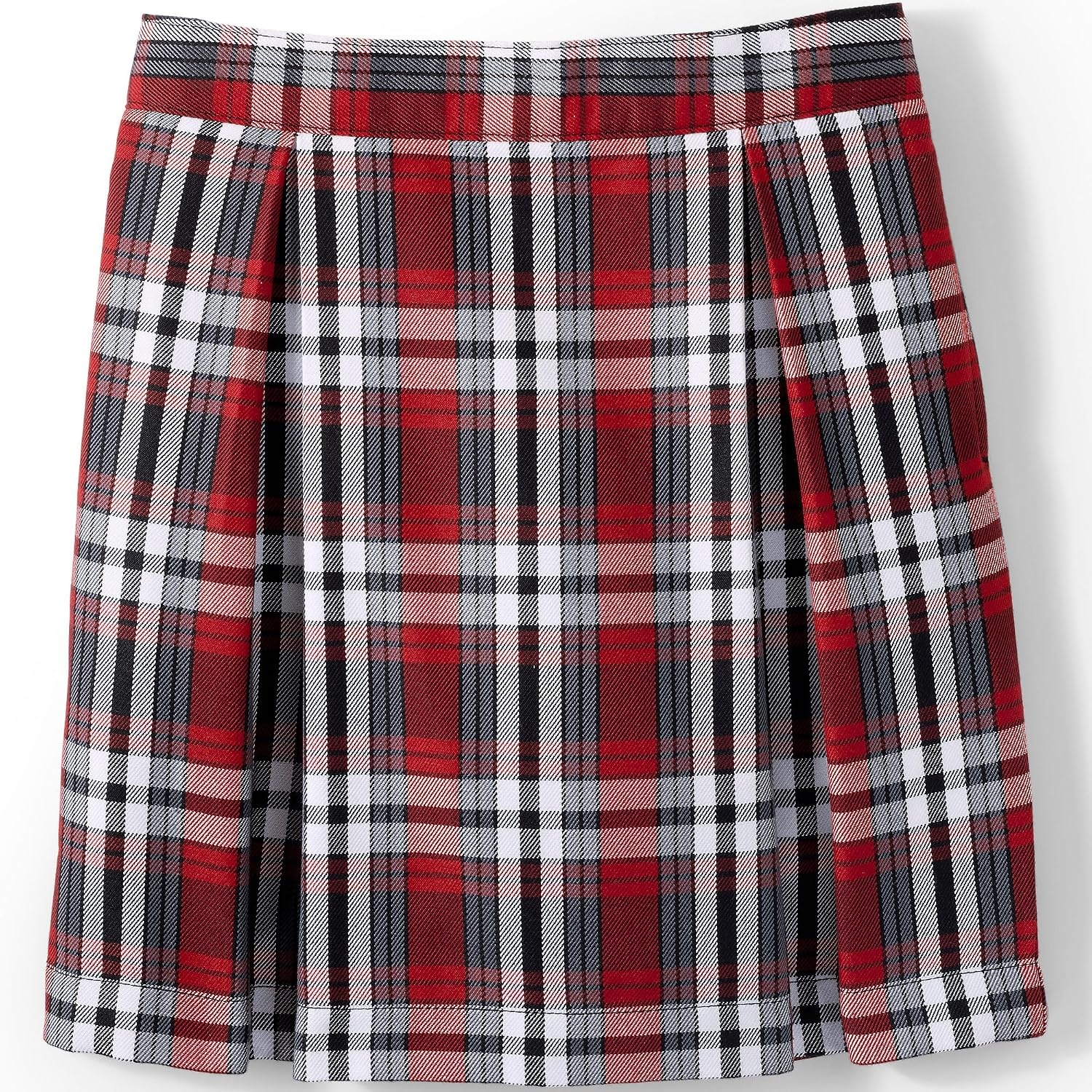 image:imageSchool Uniform Girls Plaid Skort Top of KneeRedGraphite Plaid