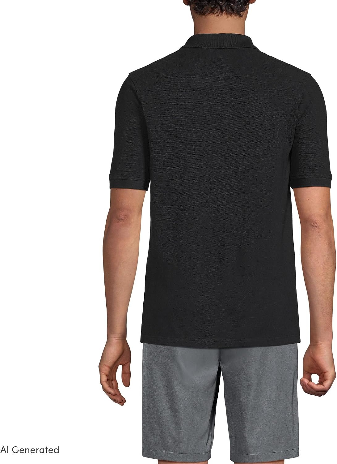 image:imageSchool Uniform Young Mens Short Sleeve Mesh Polo ShirtBlack