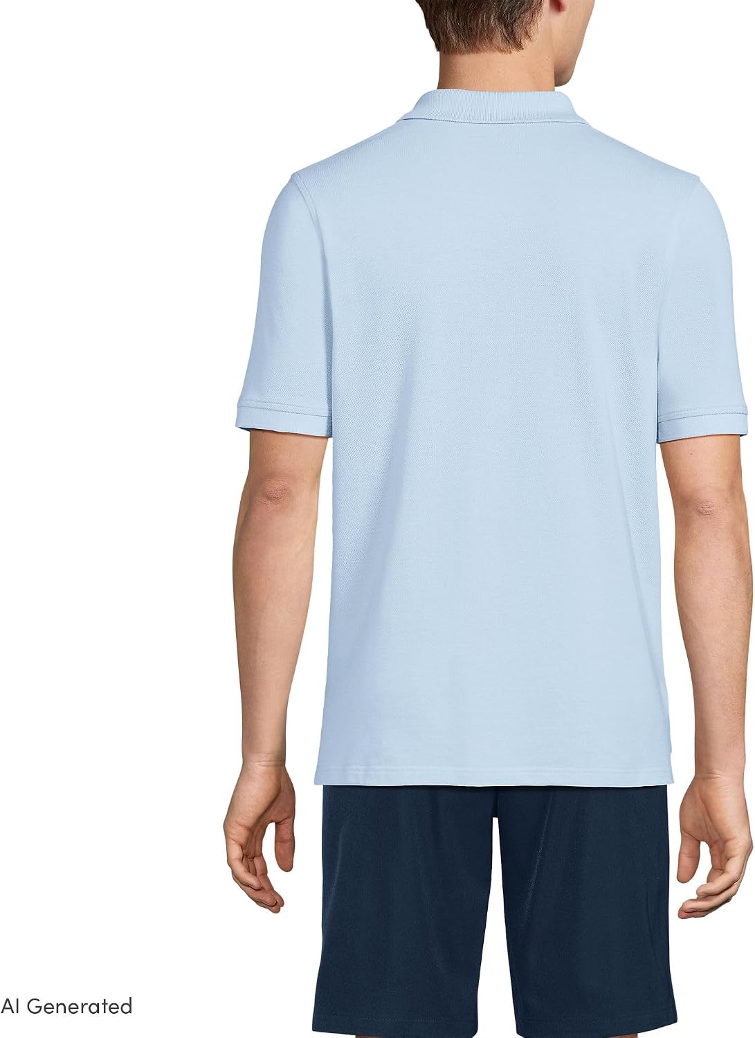 image:imageSchool Uniform Young Mens Short Sleeve Mesh Polo ShirtBlue