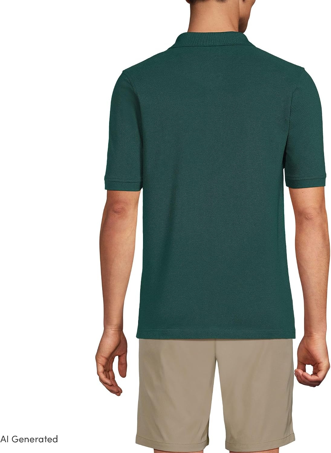 image:imageSchool Uniform Young Mens Short Sleeve Mesh Polo ShirtEvergreen