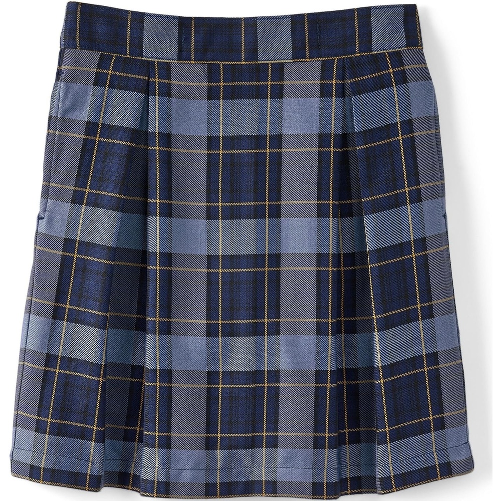 image:imageSchool Uniform Girls Plaid Skort Top of KneeClassic Navy Plaid