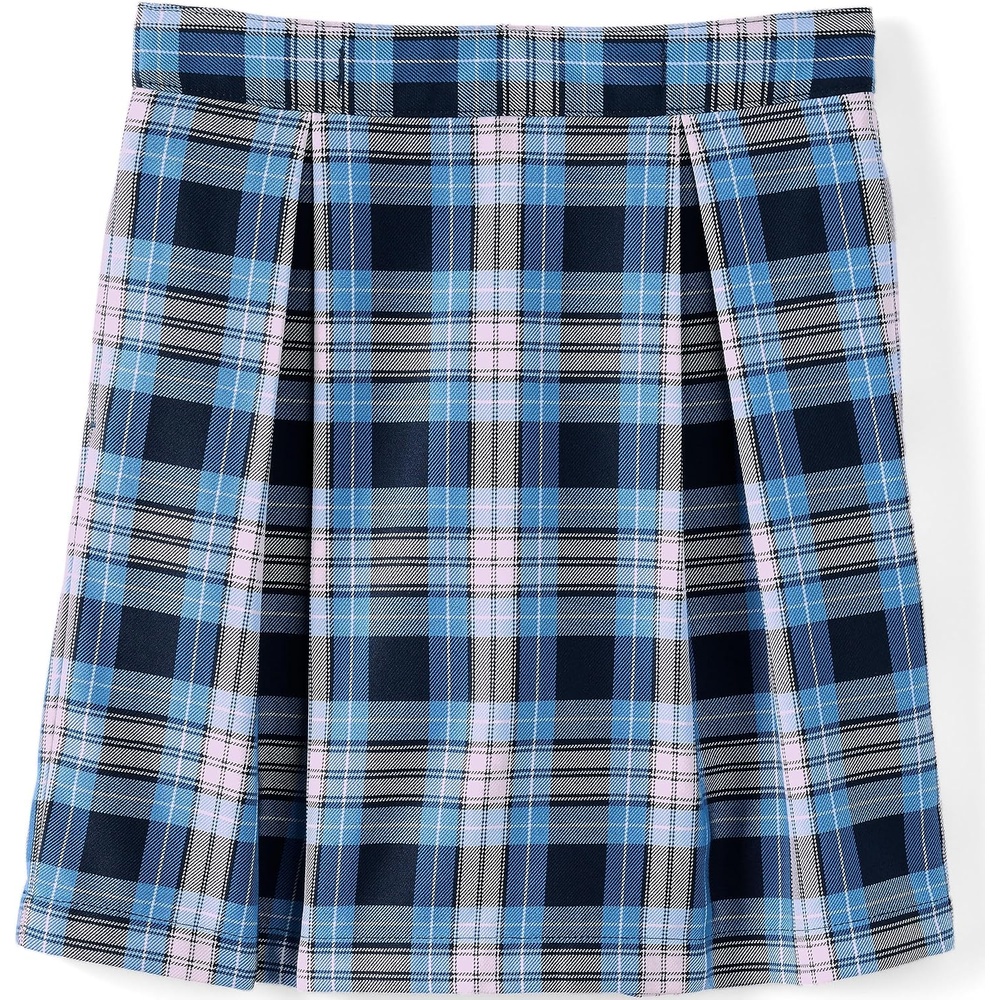 image:imageSchool Uniform Girls Plaid Skort Top of KneeClear Blue Plaid