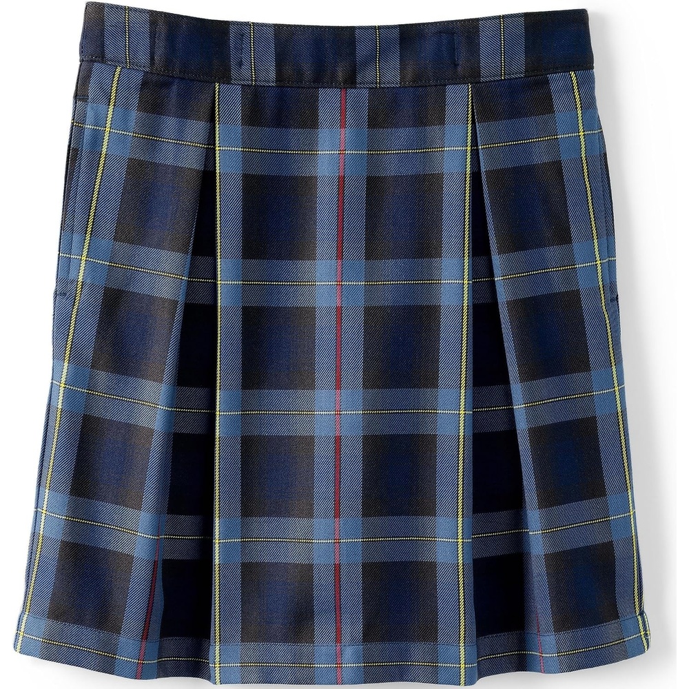 image:imageSchool Uniform Girls Plaid Skort Top of KneeFrench Blue Plaid
