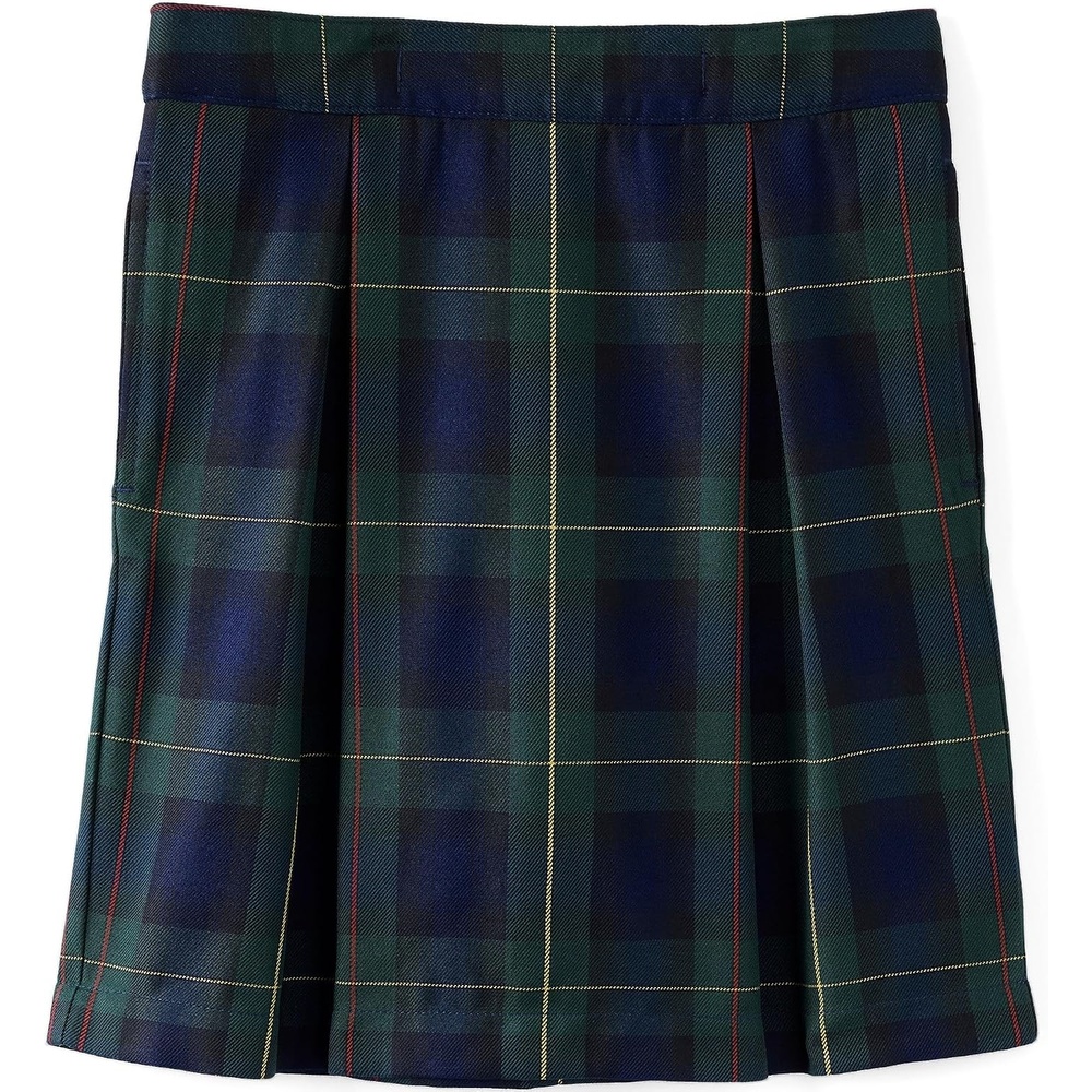 image:imageSchool Uniform Girls Plaid Skort Top of KneeHunterClassic Navy Plaid
