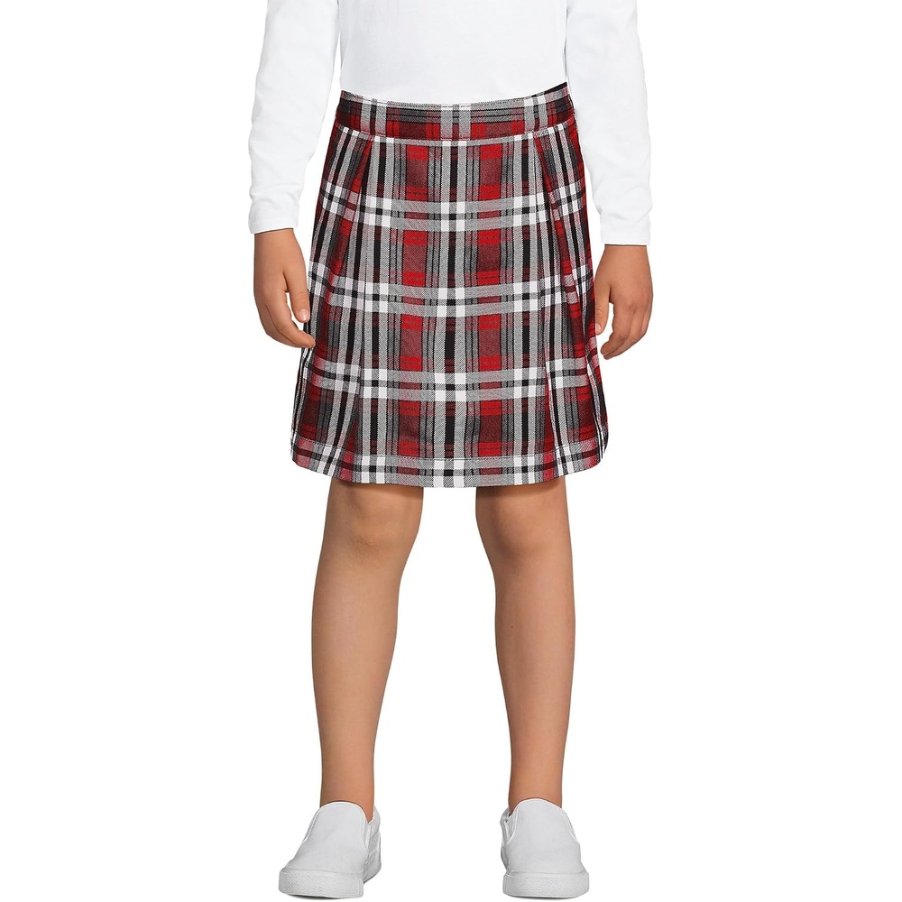 image:imageSchool Uniform Girls Plaid Skort Top of KneeRedGraphite Plaid