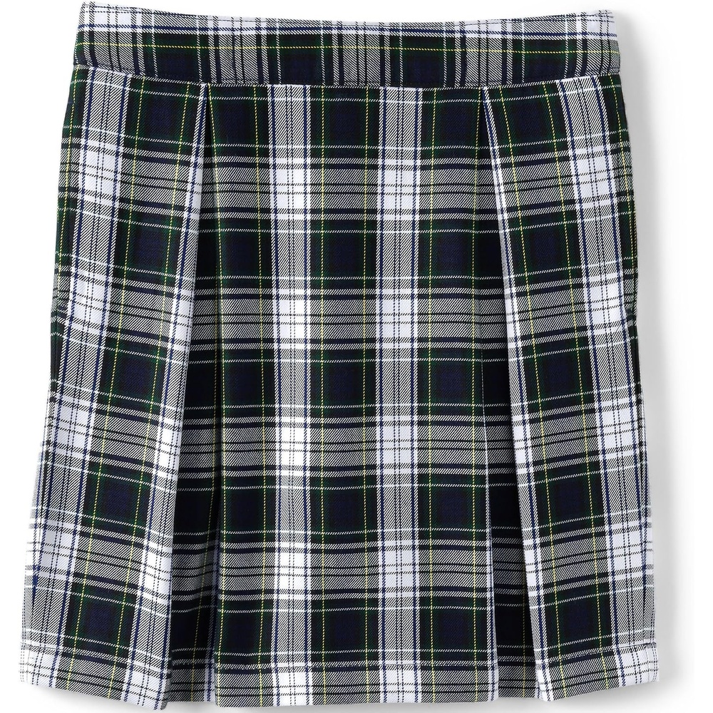 image:imageSchool Uniform Girls Plaid Skort Top of KneeWhite Plaid