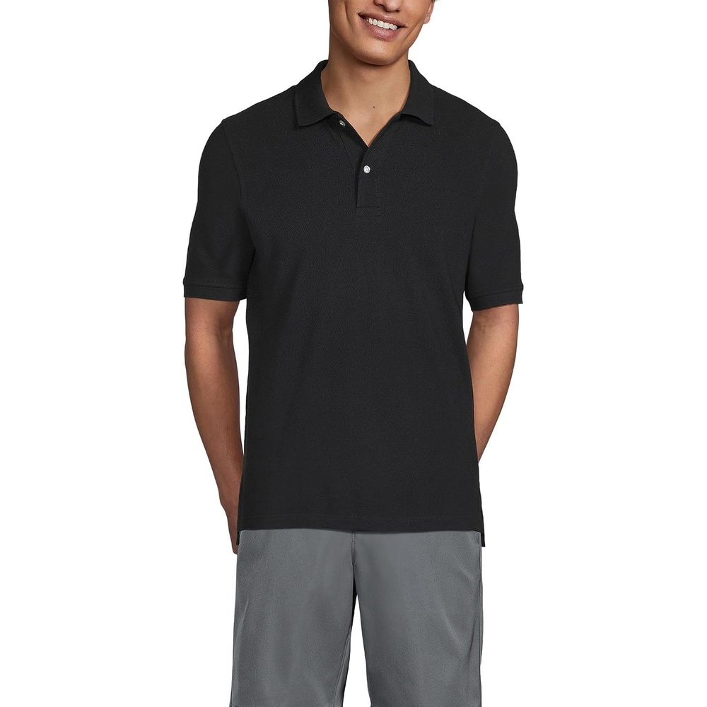 image:imageSchool Uniform Young Mens Short Sleeve Mesh Polo ShirtBlack