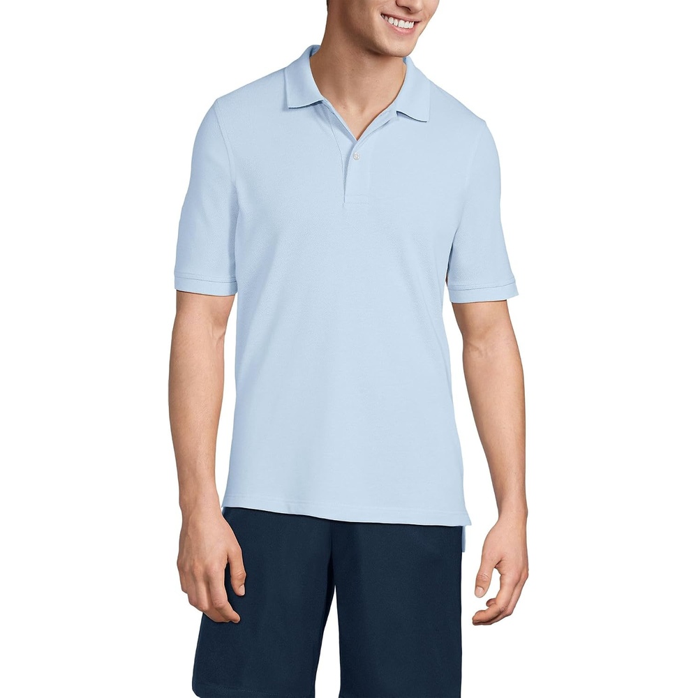 image:imageSchool Uniform Young Mens Short Sleeve Mesh Polo ShirtBlue