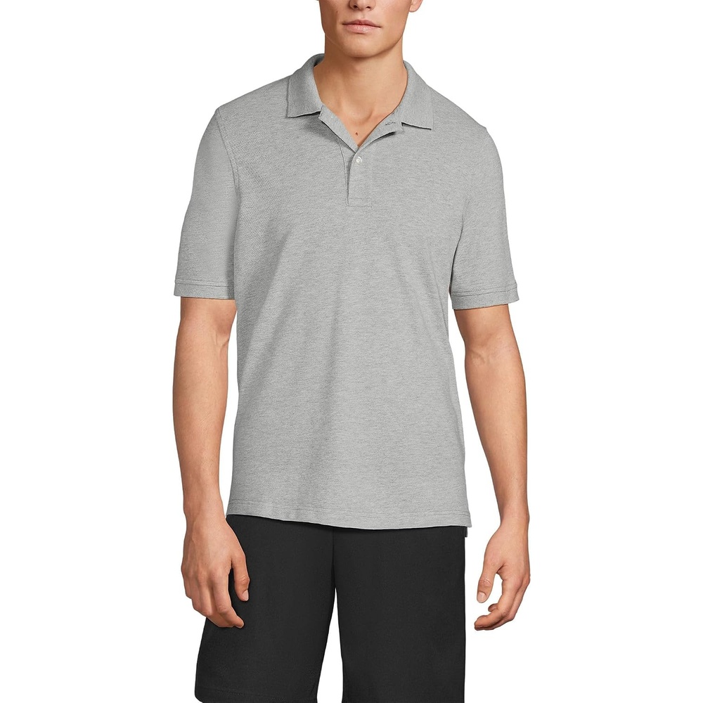 image:imageSchool Uniform Young Mens Short Sleeve Mesh Polo ShirtGray Heather