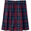 School Uniform Girls Plaid Skort Top of Knee(Classic Navy Large Plaid)