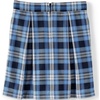School Uniform Girls Plaid Skort Top of Knee(Clear Blue Plaid)