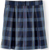 School Uniform Girls Plaid Skort Top of Knee(French Blue Plaid)