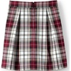 School Uniform Girls Plaid Skort Top of Knee(Garnet/Khaki Plaid)