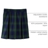 School Uniform Girls Plaid Skort Top of Knee(Hunter/Classic Navy Plaid)
