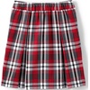 School Uniform Girls Plaid Skort Top of Knee(Red/Graphite Plaid)