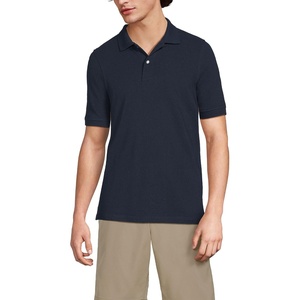 School Uniform Young Men’s Short Sleeve Mesh Polo Shirt(Classic Navy)