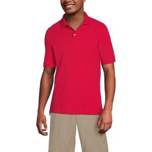 School Uniform Young Men’s Short Sleeve Mesh Polo Shirt(Red)