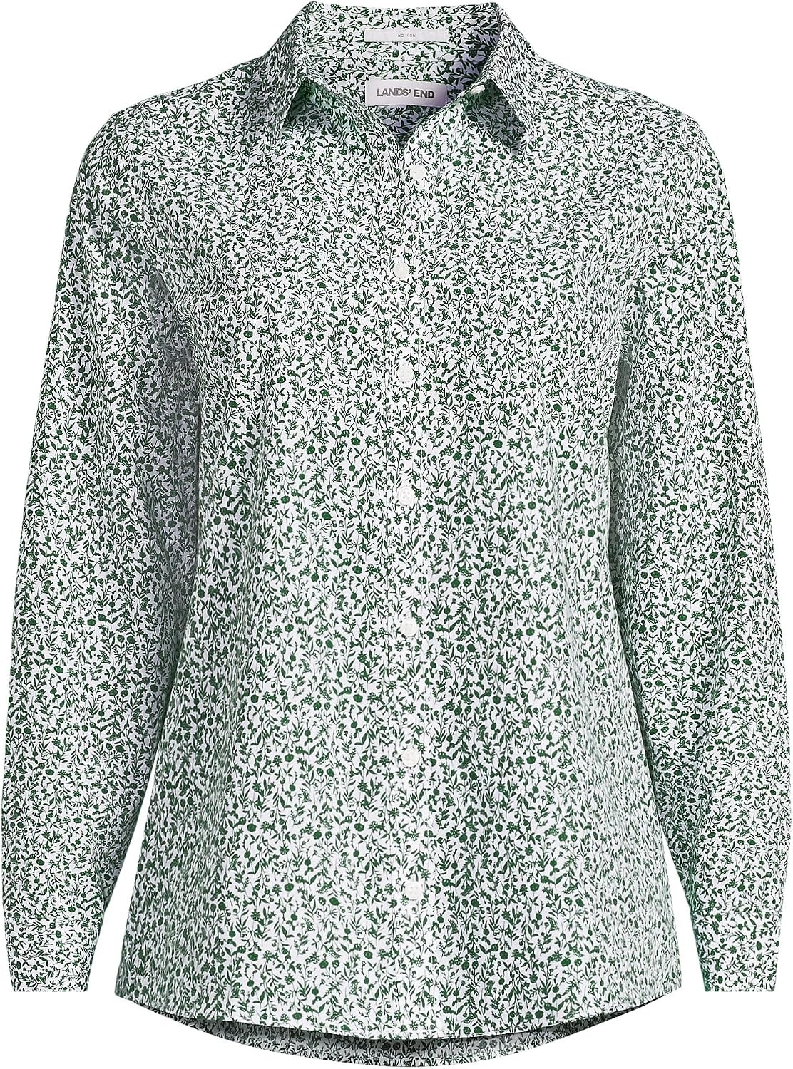 image:imageLands End Womens Pinwale Cord Long Sleeve ShirtFresh Clover Pressed Flower
