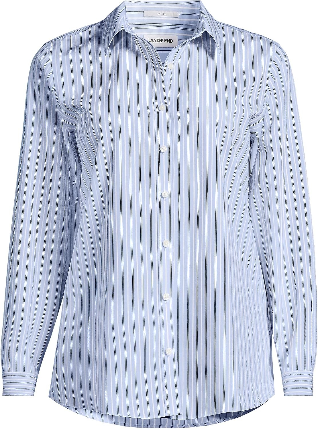 image:imageLands End Womens Pinwale Cord Long Sleeve ShirtSoft Sky Blue Stripe