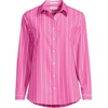 Lands’ End Women’s Pinwale Cord Long Sleeve Shirt(Apple Blossom/White Stripe)