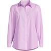 Lands’ End Women’s Pinwale Cord Long Sleeve Shirt(Aster Pink/White Micro Stripe)